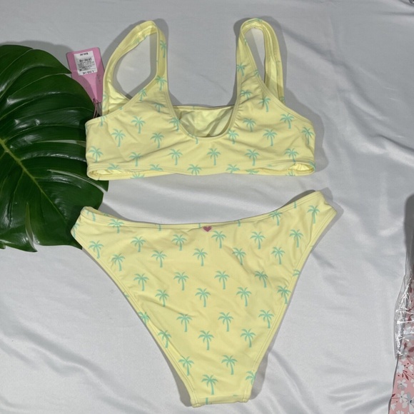 NEW Stoney Clover Lane | Palm‎ Tree | Bikini Top [ L ] + Scoop Bottom [ M ] - Picture 7 of 12
